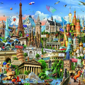 European Landmarks 2000 Piece Puzzle - Image 2