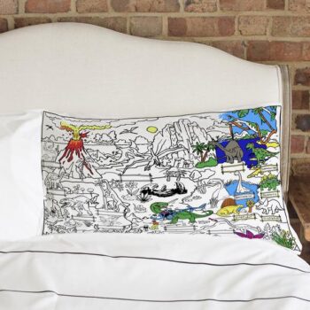 Alternative view of Doodle Dinosaur Pillowcase
