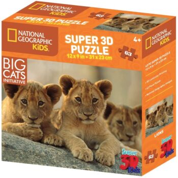 Lion Cubs 63 Piece 3D Puzzle