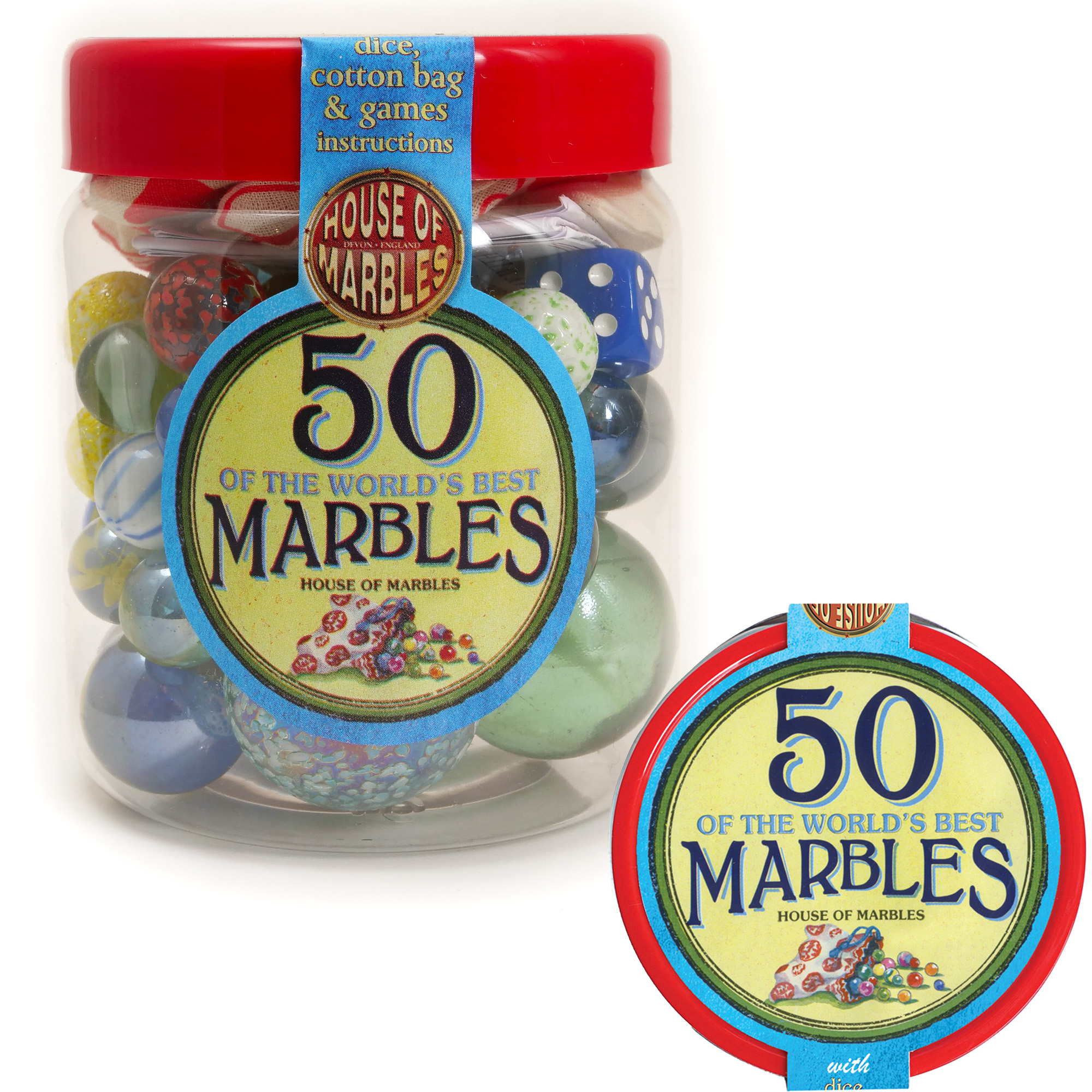 Tub of 50 Marbles