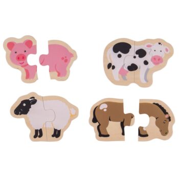 Alternative view of Two Piece Puzzles - Farm