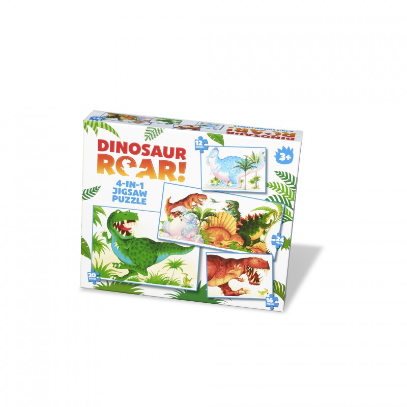 Dinosaur Roar 4 in 1 Puzzle Set