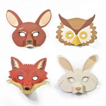 Alternative view of Woodland Animal Masks