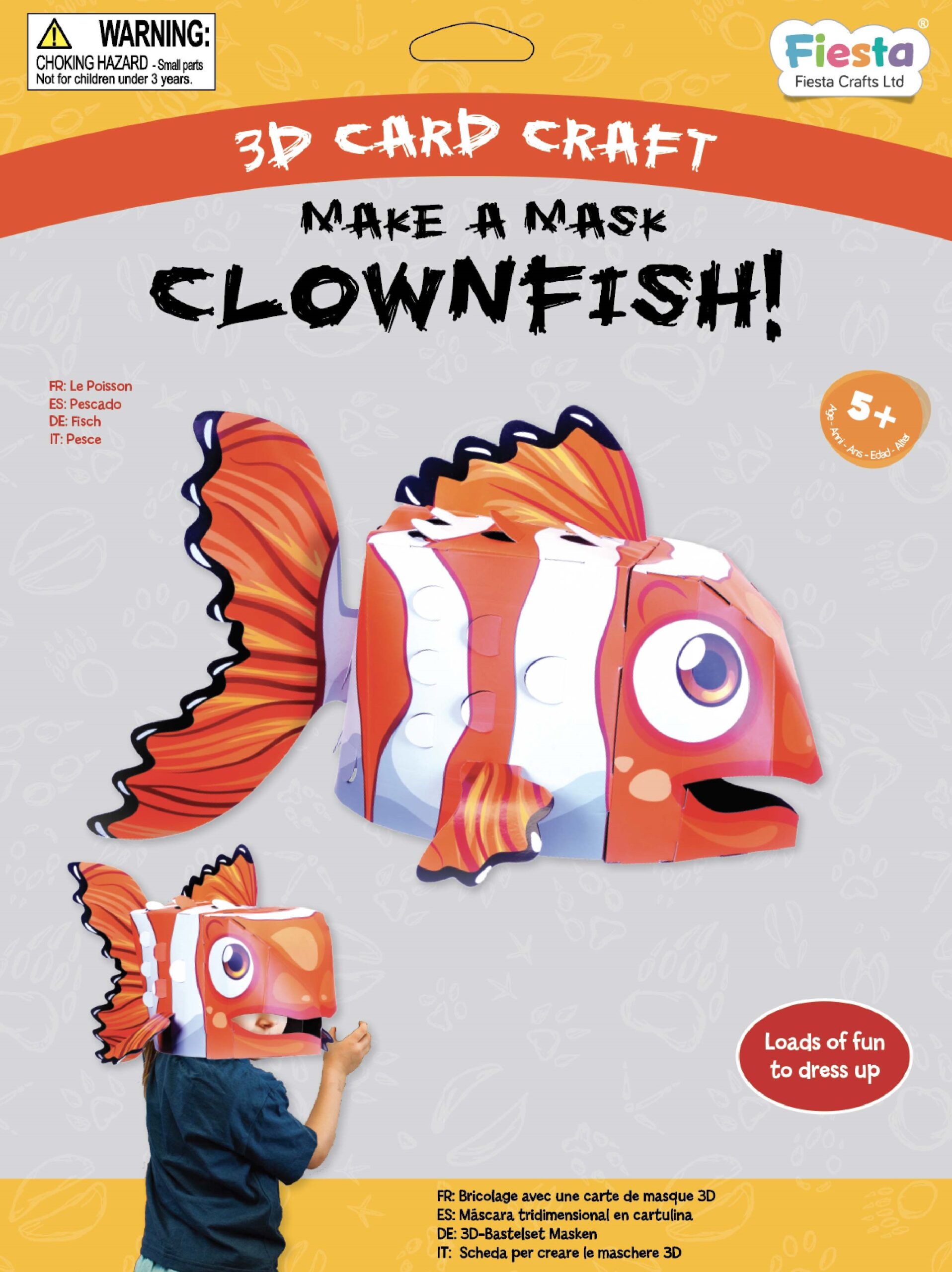 Clown Fish 3D Mask