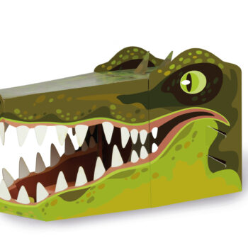 Alternative view of Crocodile Head 3D Mask