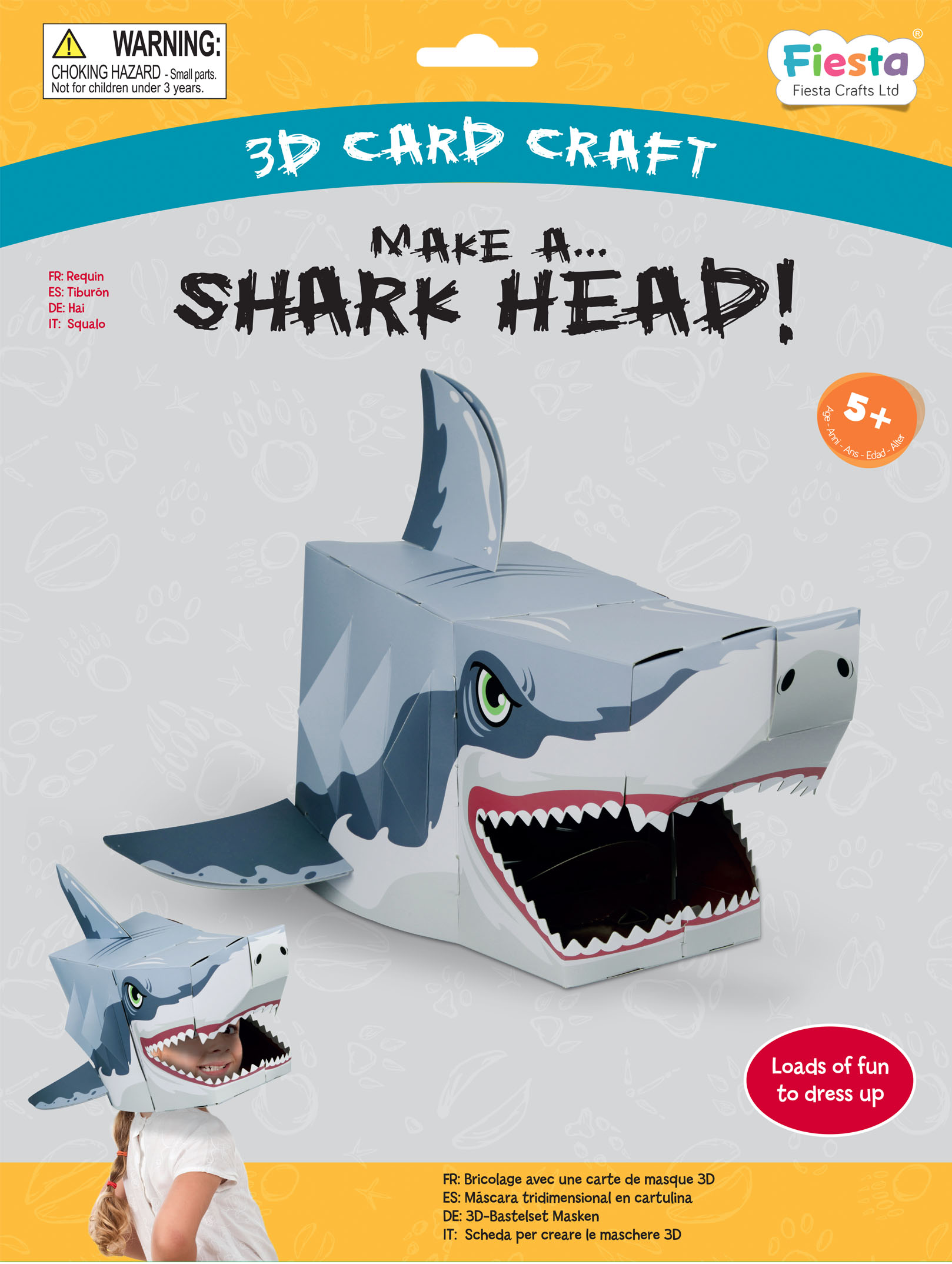 Shark Head 3D Mask