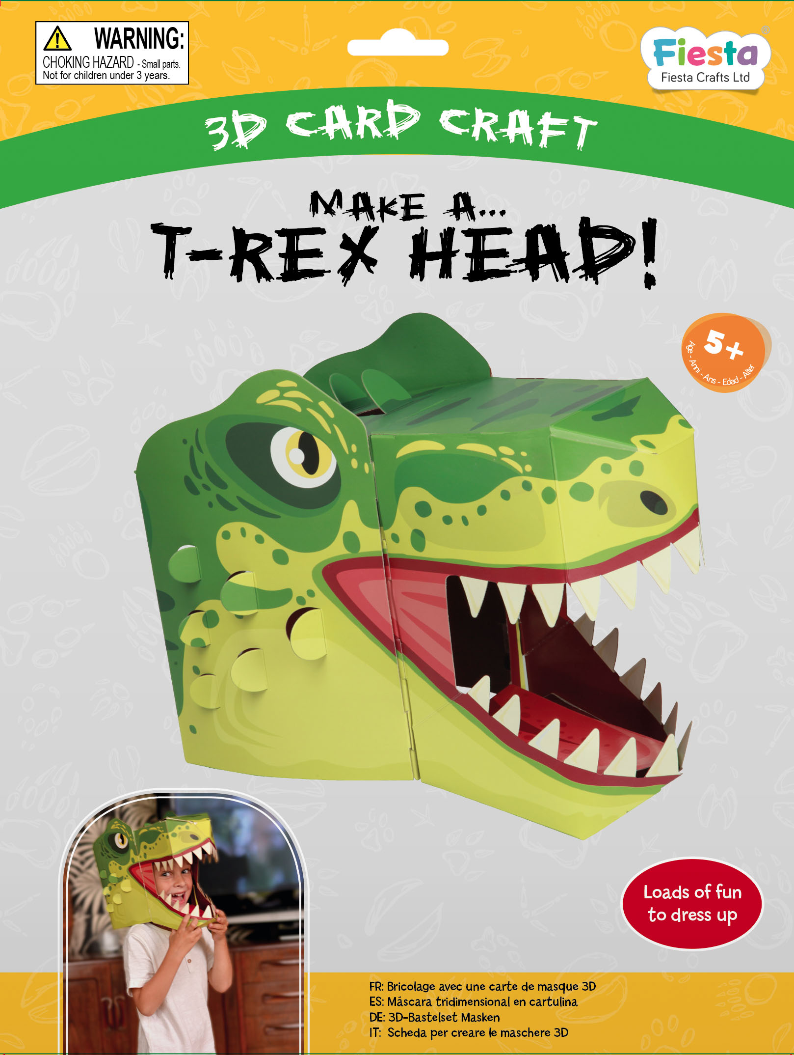 T Rex Head 3D Mask