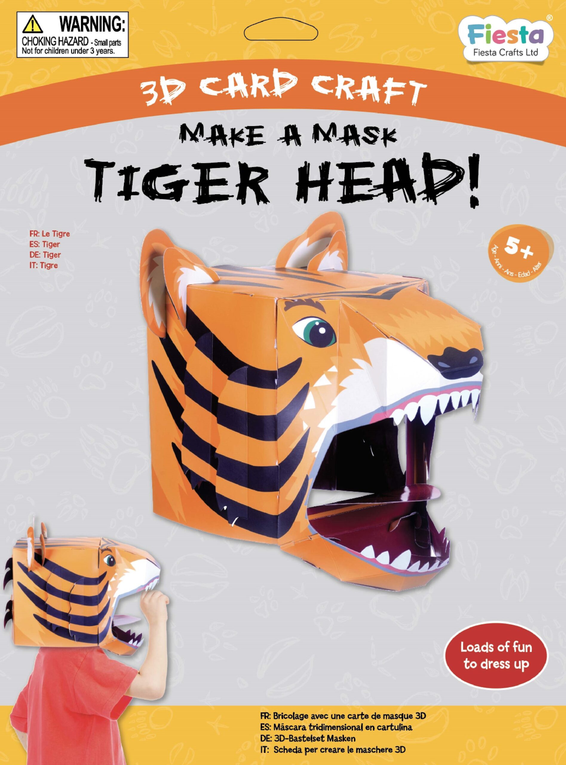 Tiger Head 3D Mask