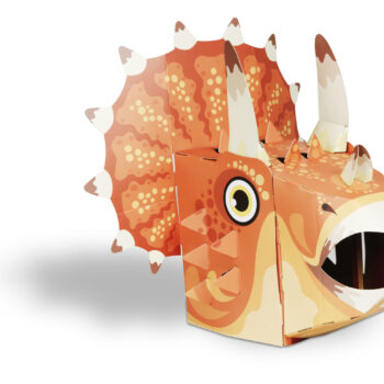 Alternative view of Triceratops Head 3D Mask