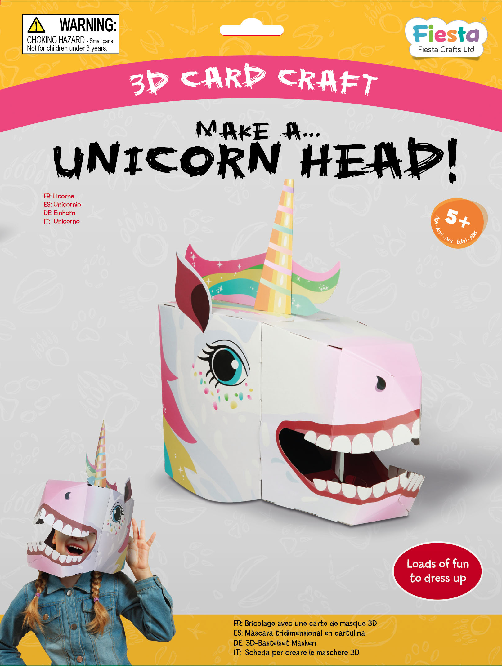 Unicorn Head 3D Mask