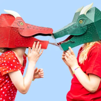 Alternative view of Fire Breathing Dragon Mask