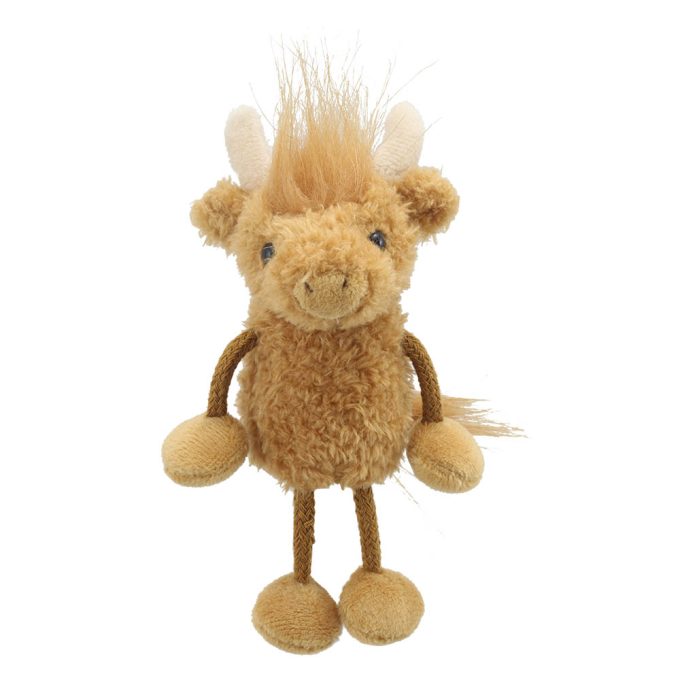 Highland Cow finger puppet